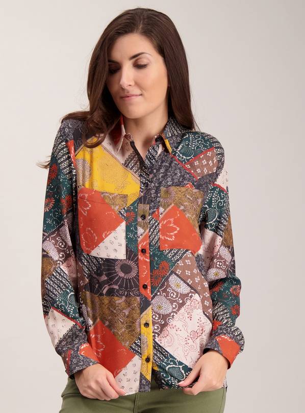 Multicoloured Patchwork Print Shirt - 28